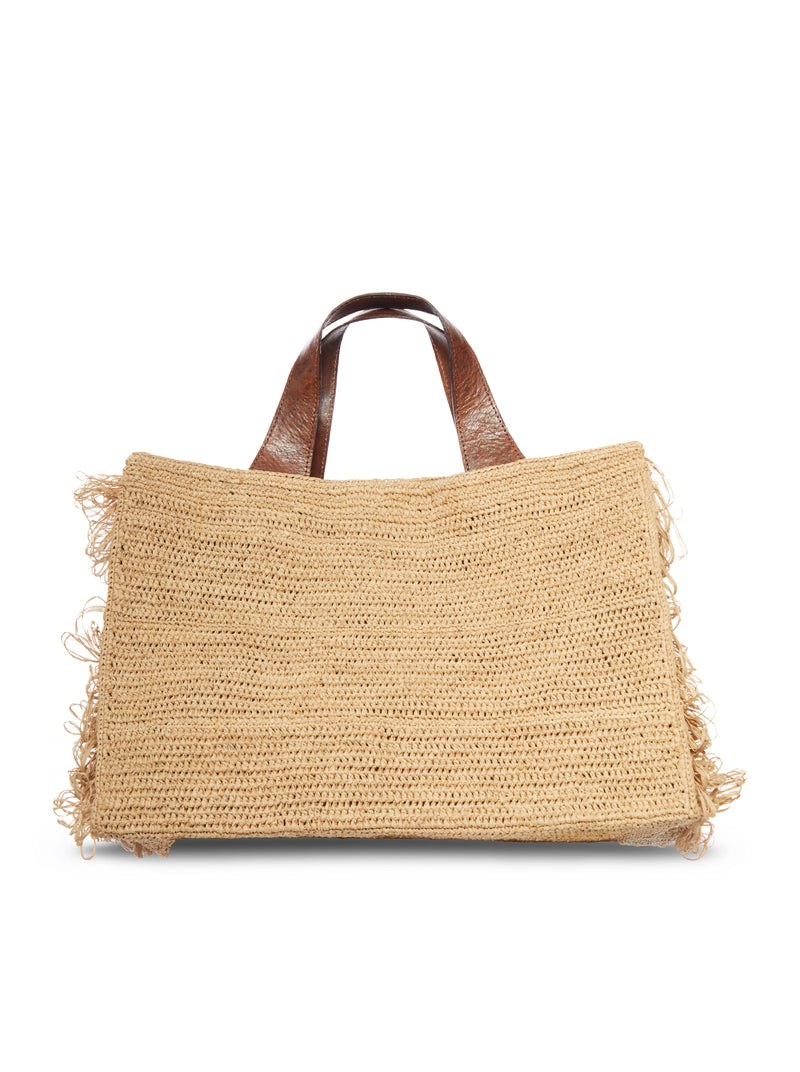 ONJA RAFFIA BAG WITH FRINGES