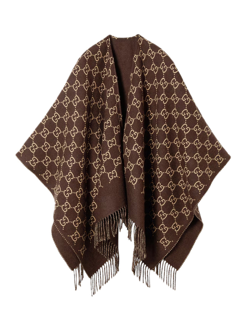 GG WOOL JACQUARD CAPE