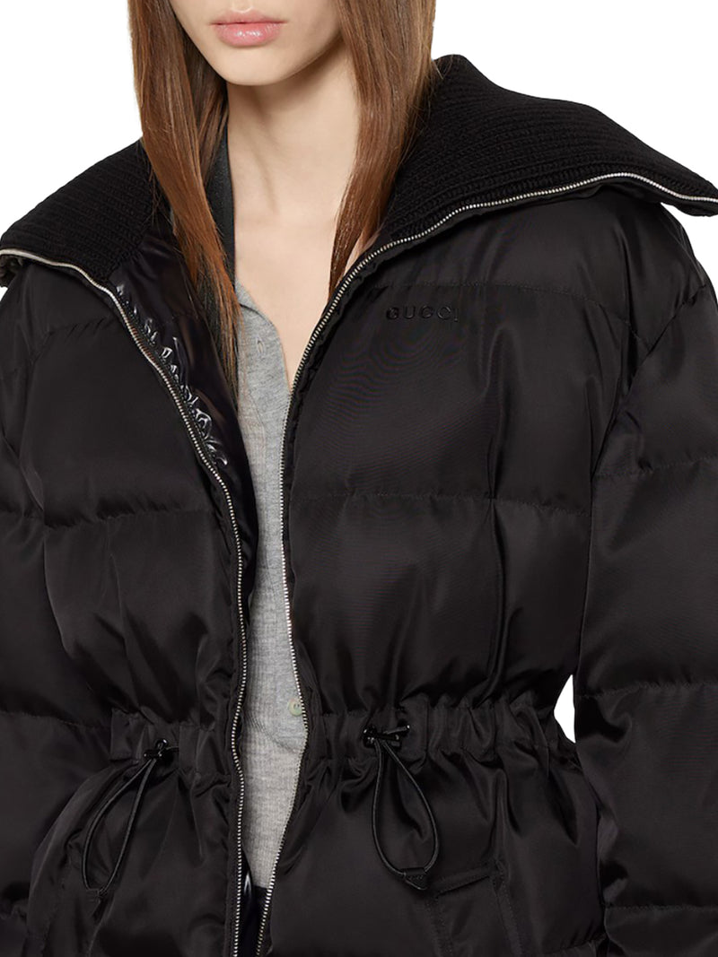 PADDED BOMBER JACKET WITH GABARDINE TRIM