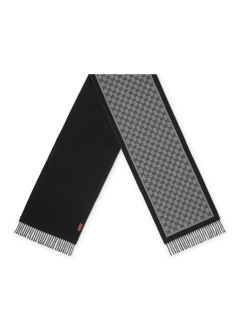 GG JACQUARD WOOL SCARF