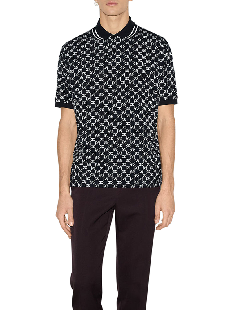 GG JACQUARD COTTON PIQUET POLO