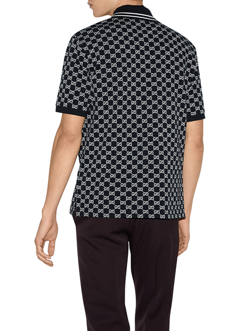 GG JACQUARD COTTON PIQUET POLO