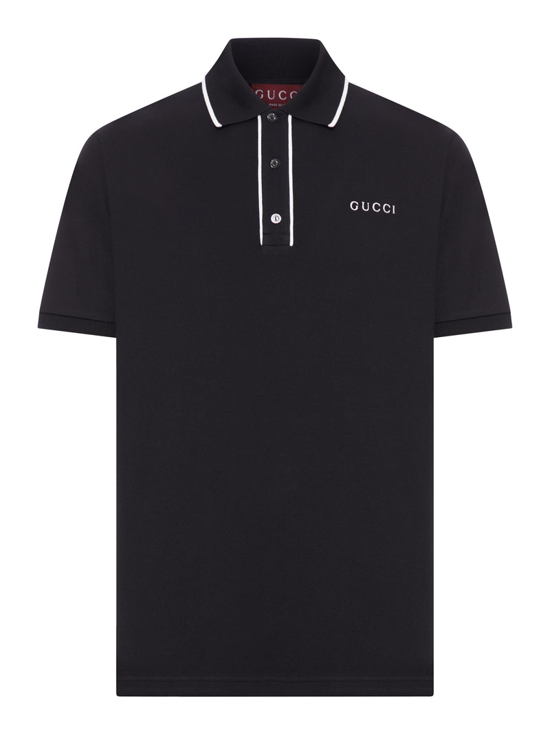 COTTON PIQUET POLO WITH EMBROIDERY