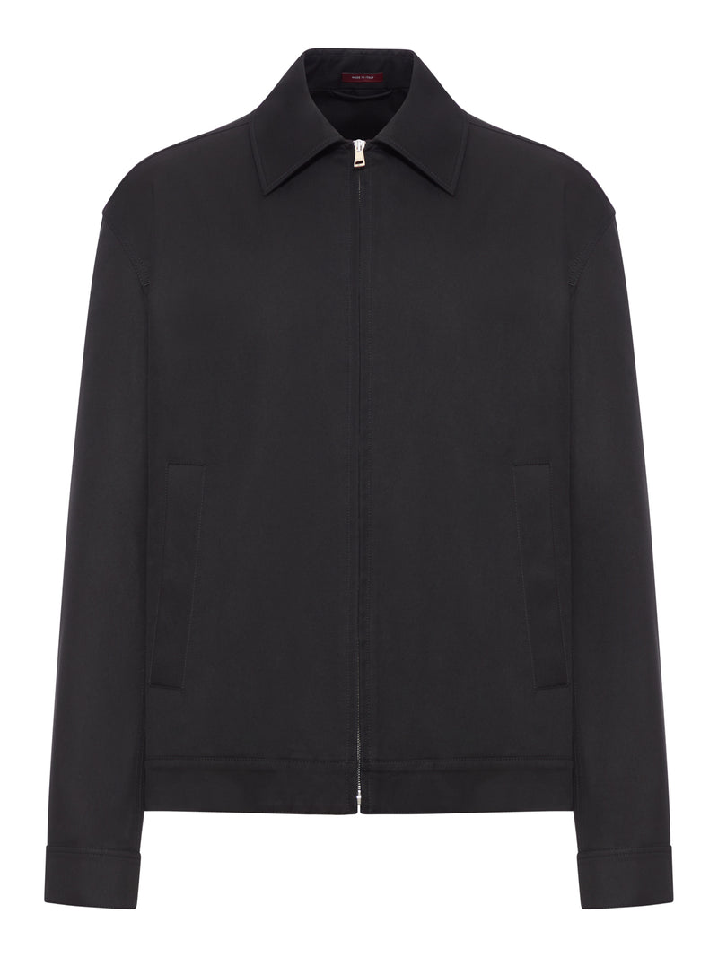 COTTON TWILL JACKET WITH WEB DETAIL