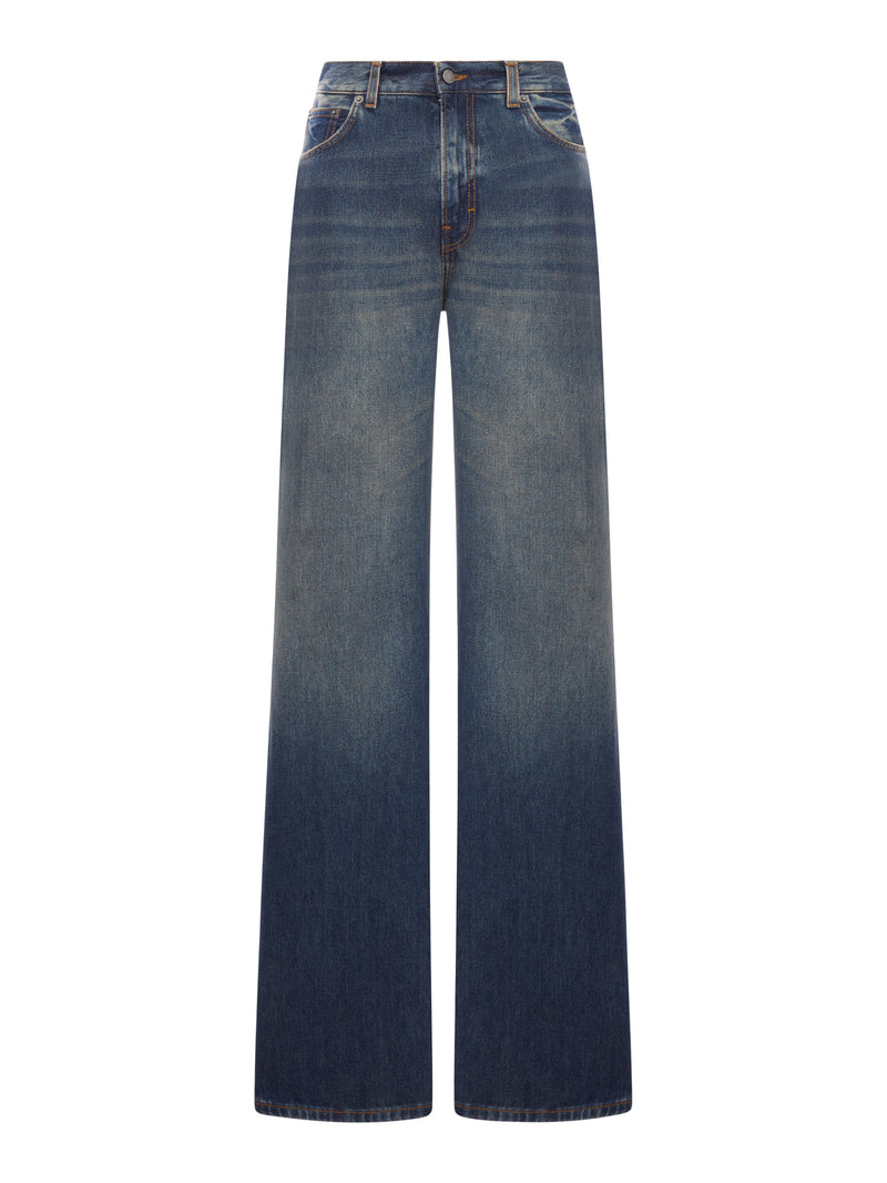 JEANS WIDE LEG KOREA INTENSE BLUE