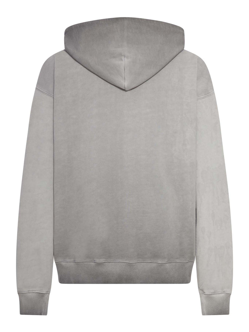 HOODIE IN COTTON WITH DEGRADED EFFECT