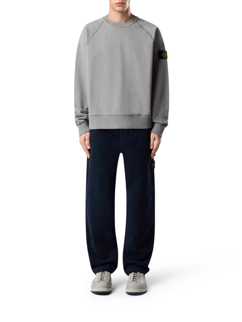 CREW NECK SWEATSHIRT IN ORGANIC BRUSHED COTTON