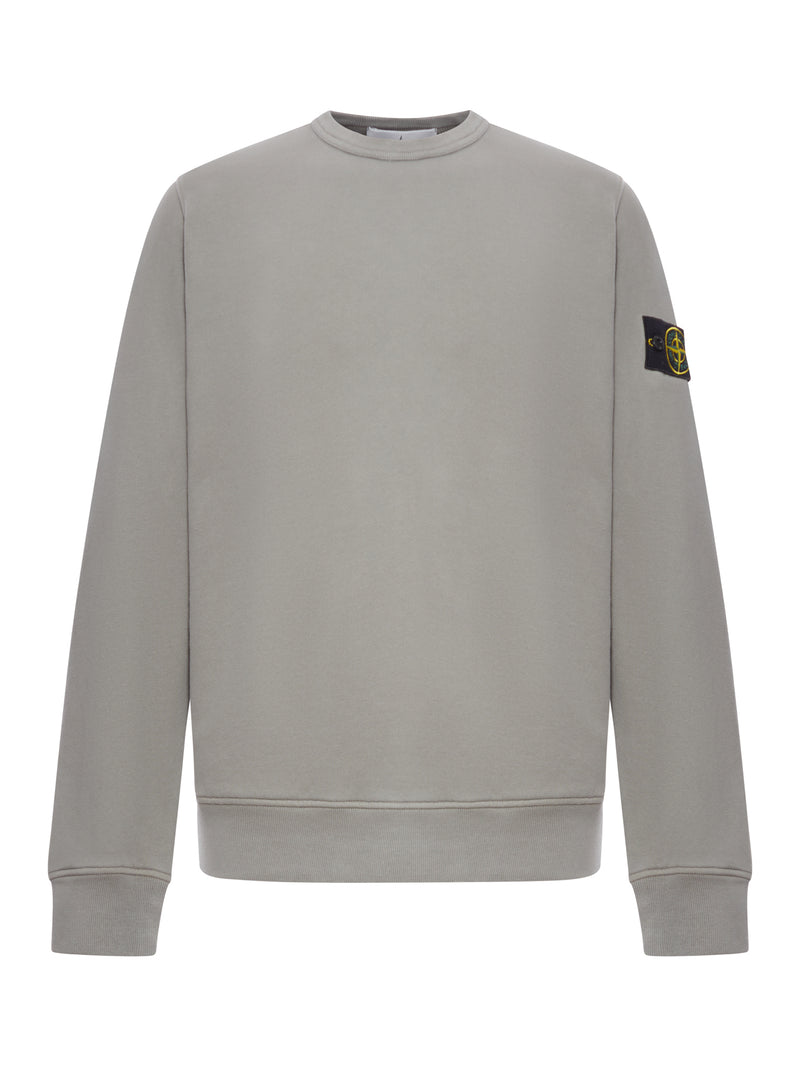 CREWNECK COTTON SWEATSHIRT WITH COMPASS LOGO