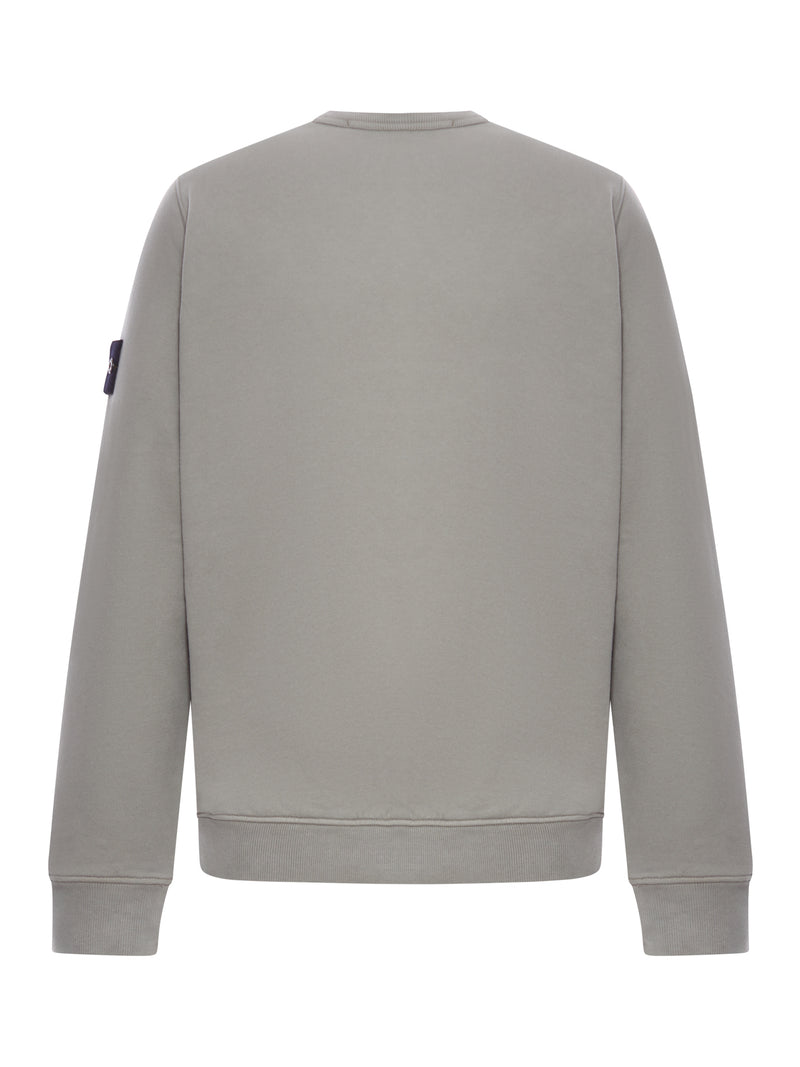 CREWNECK COTTON SWEATSHIRT WITH COMPASS LOGO