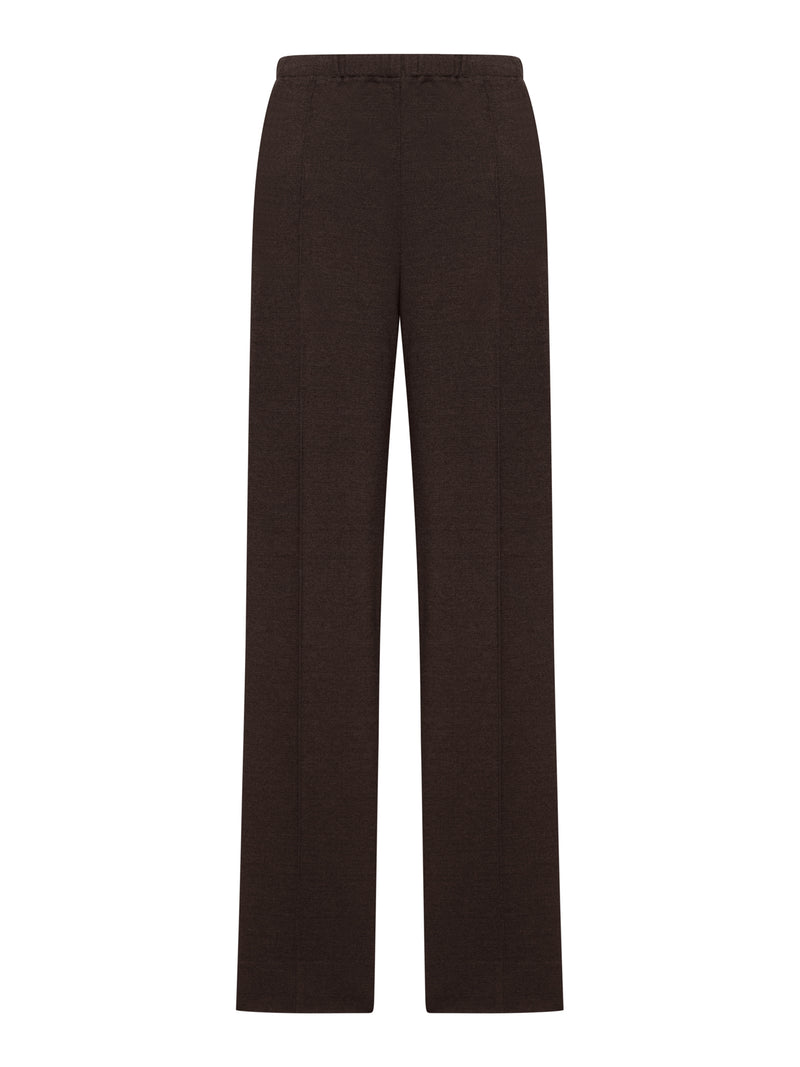 KNIT TROUSERS WITH FABRIC STITCH