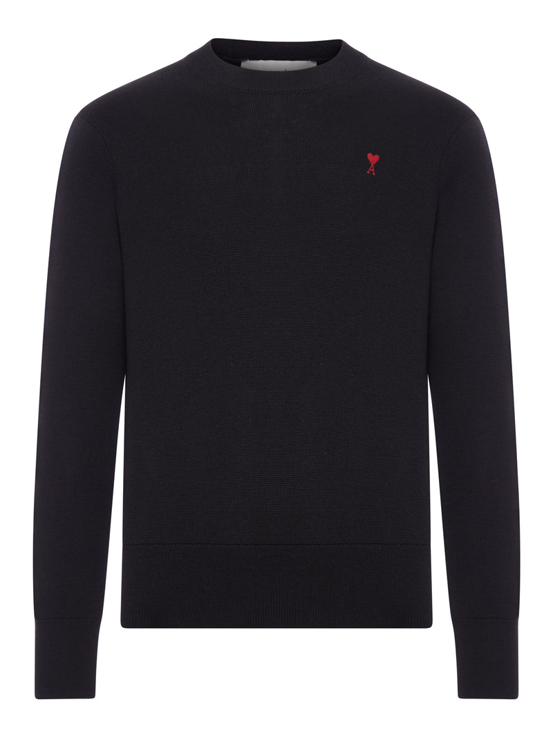 CREWNECK SWEATER AMI DE COEUR IN MERINO WOOL