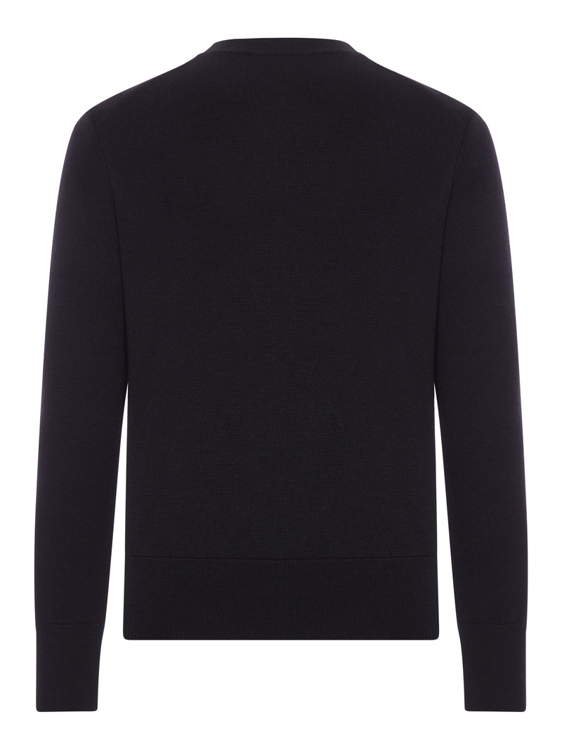 CREWNECK SWEATER AMI DE COEUR IN MERINO WOOL