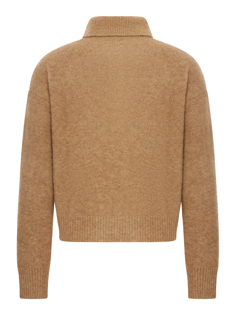 ALPACA LONG-SLEEVED POLO SHIRT