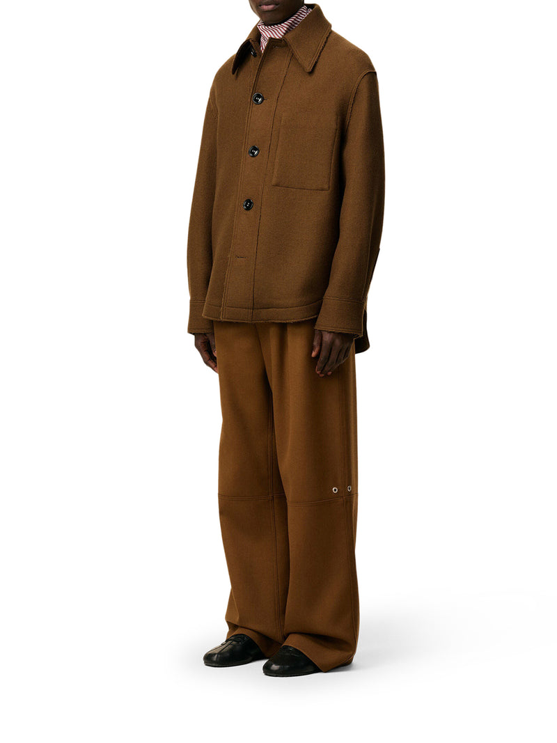 WOOL GABARDINE OVERSHIRT