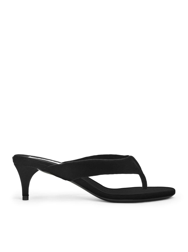 VELVET HEEL FLIP-FLOPS MULE