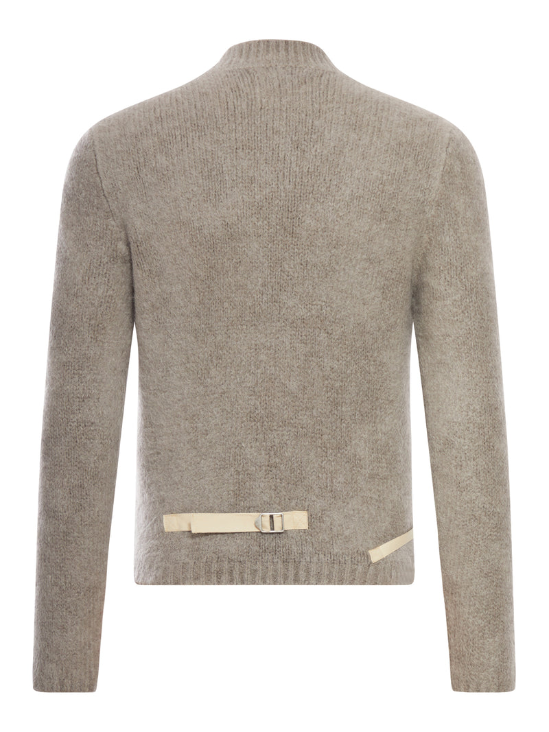 WOOL BLEND SWEATER WITH AESTHETIC DETAILS