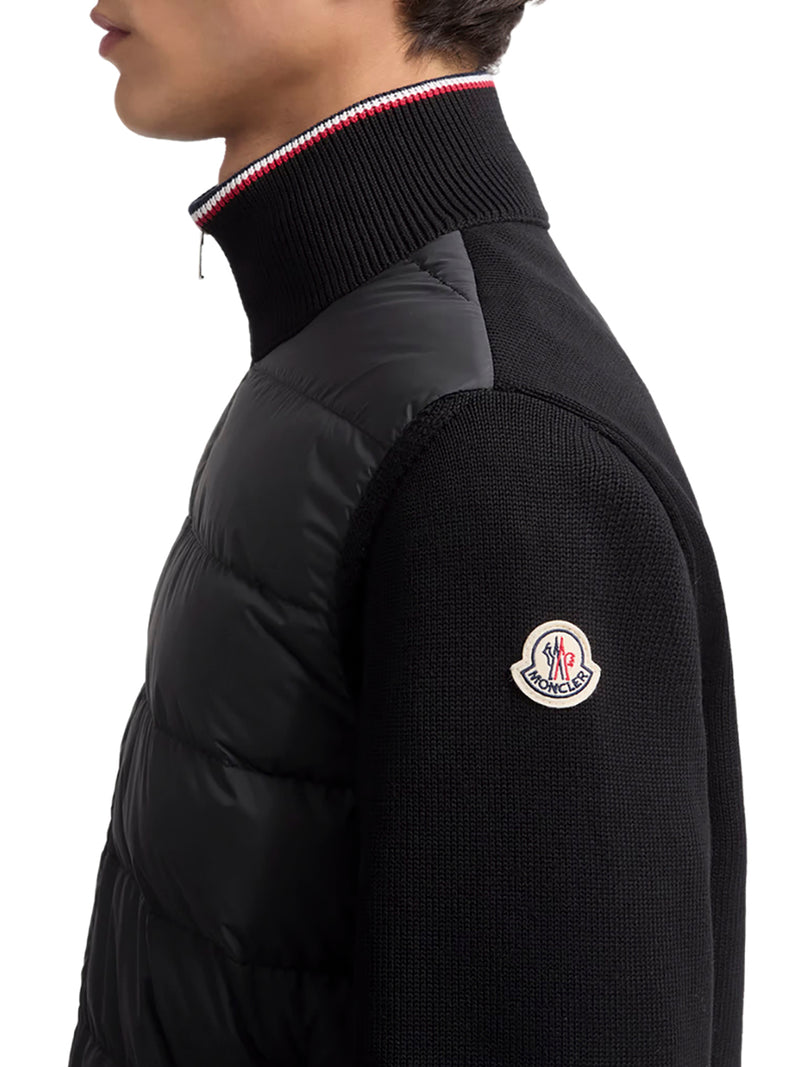 COTTON PADDED CARDIGAN WITH ZIP