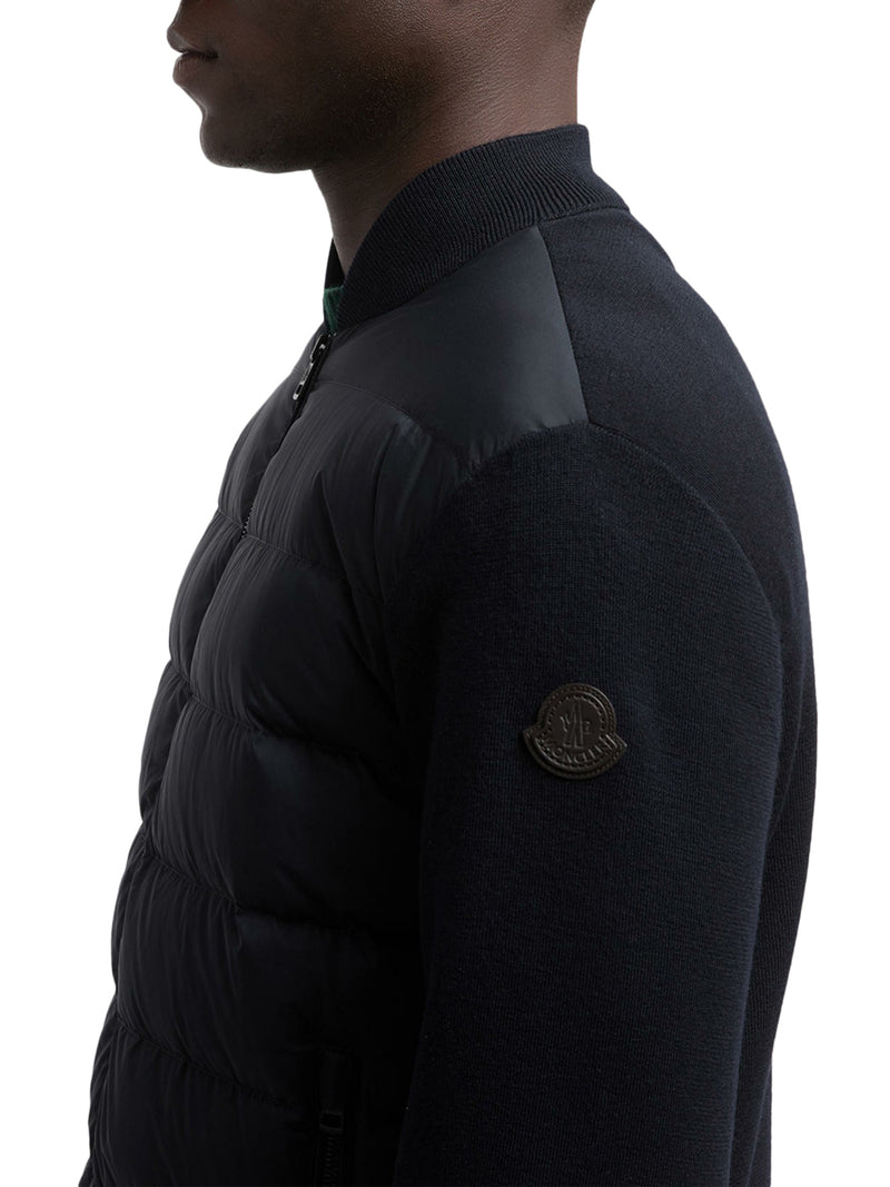 WOOL PADDED CARDIGAN WITH ZIP