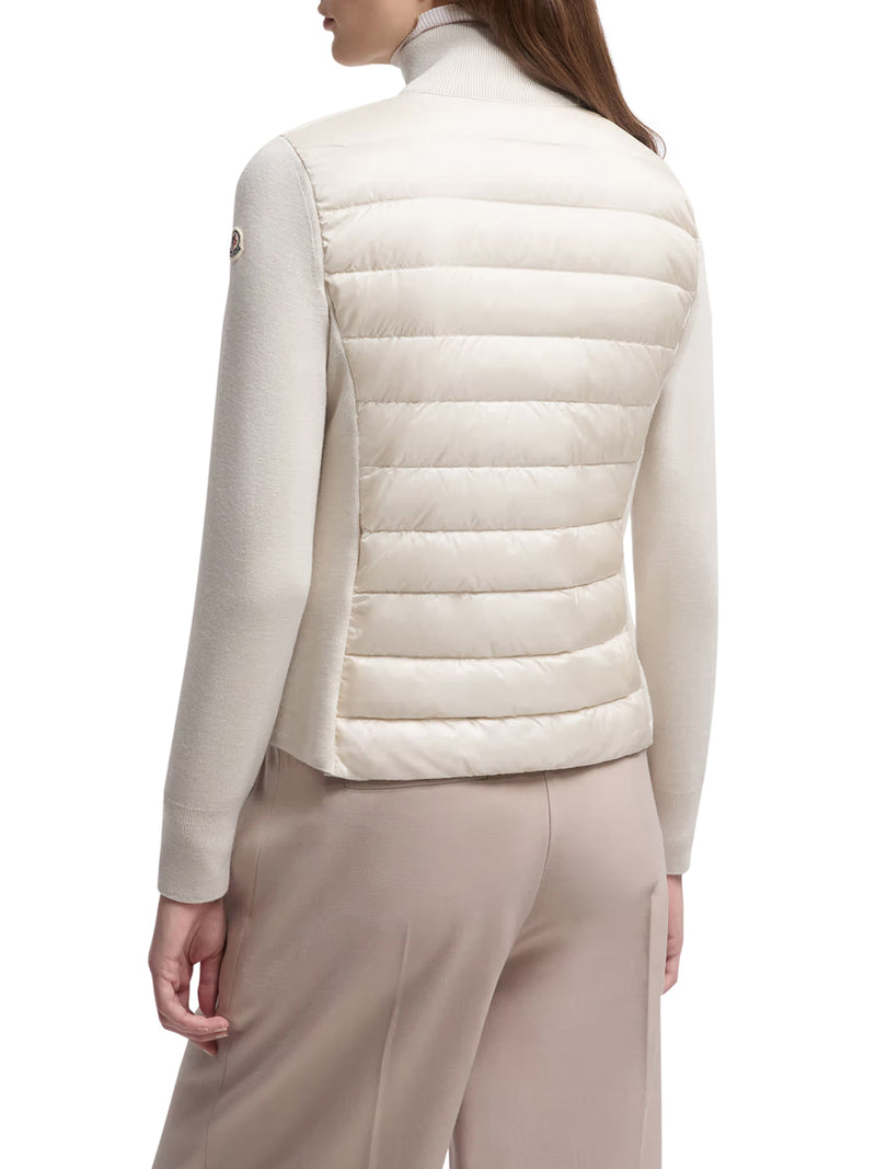 WOOL PADDED CARDIGAN WITH ZIP