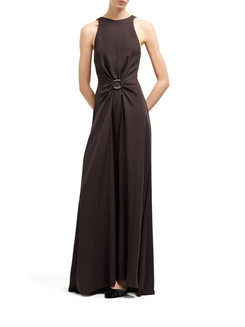 LONG DRESS IN TRIPLE SILK GEORGETTE