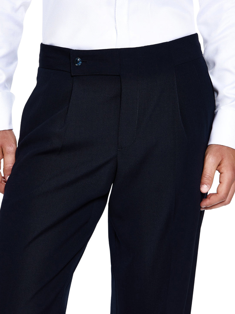 ROYAL LINE DOUBLE BREASTED SUIT IN CANNETÉ CREPE WOOL