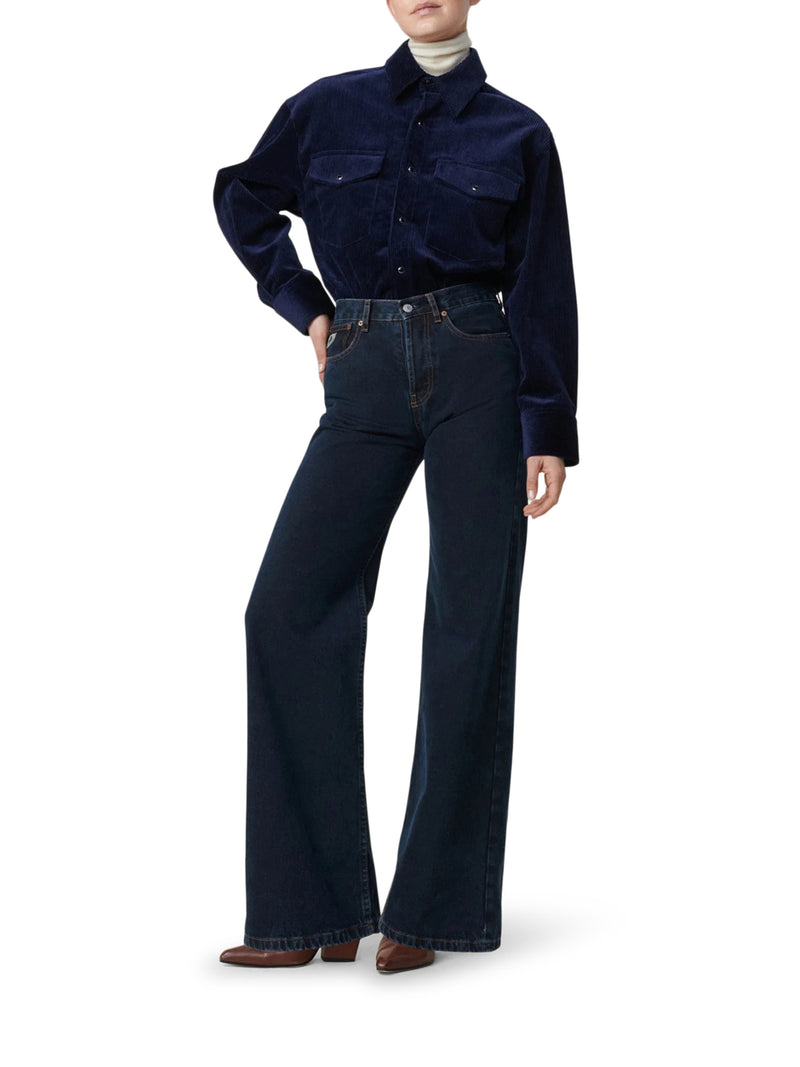 LINDSAY PALAZZO JEANS IN DENIM