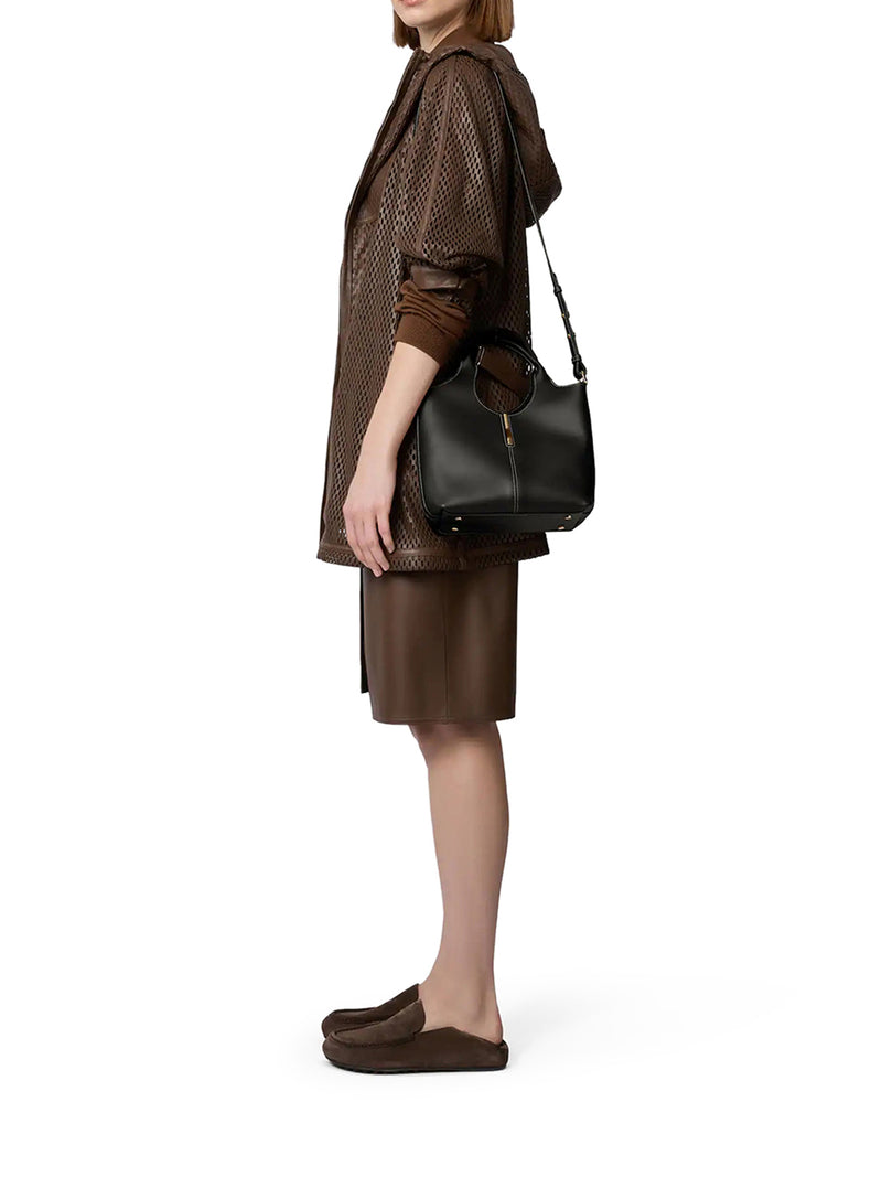 LEATHER TOTE SHOPPING BAG