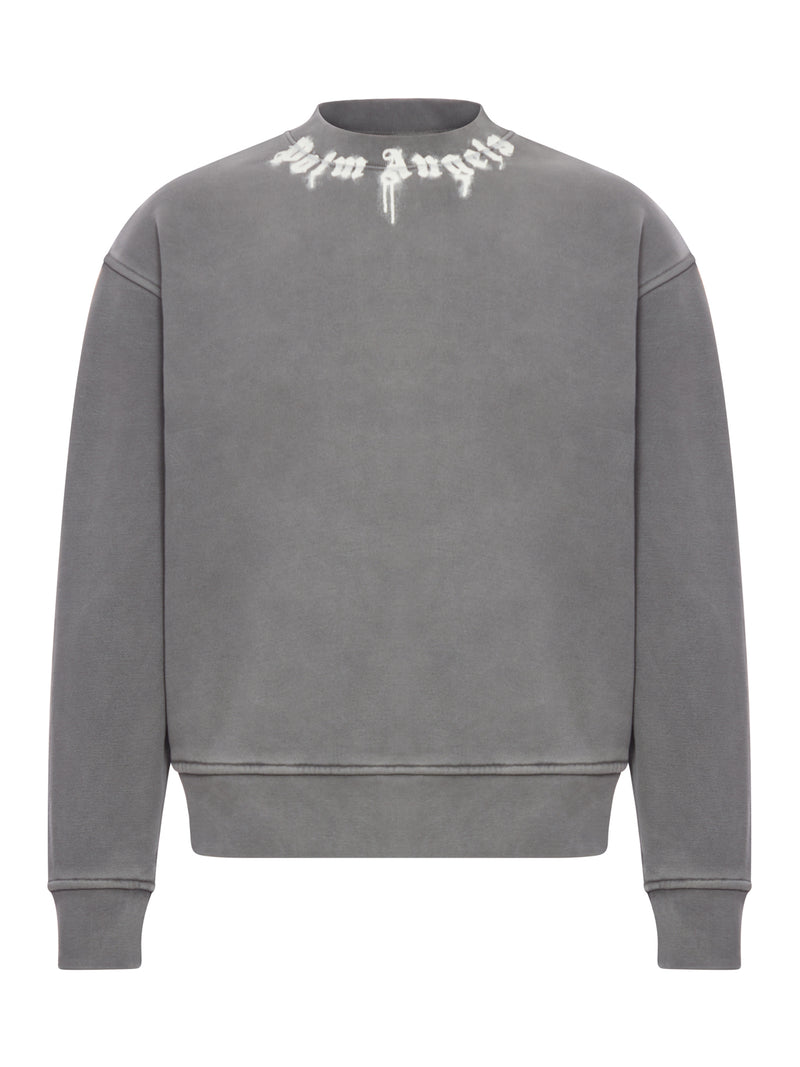 CREW NECK COTTON SWEATSHIRT WITH LOGO