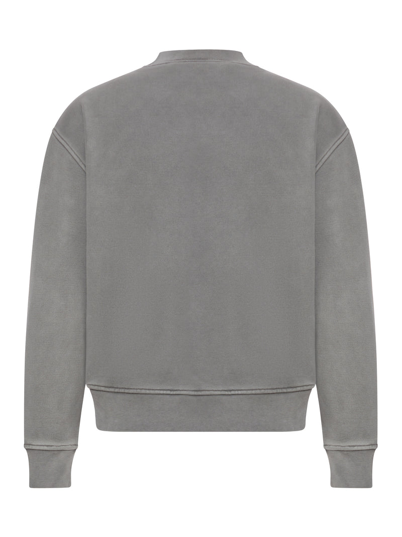CREW NECK COTTON SWEATSHIRT WITH LOGO