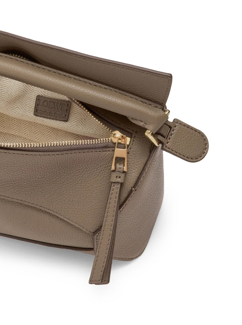 PUZZLE EDGE MINI BAG IN GRENADE LEATHER