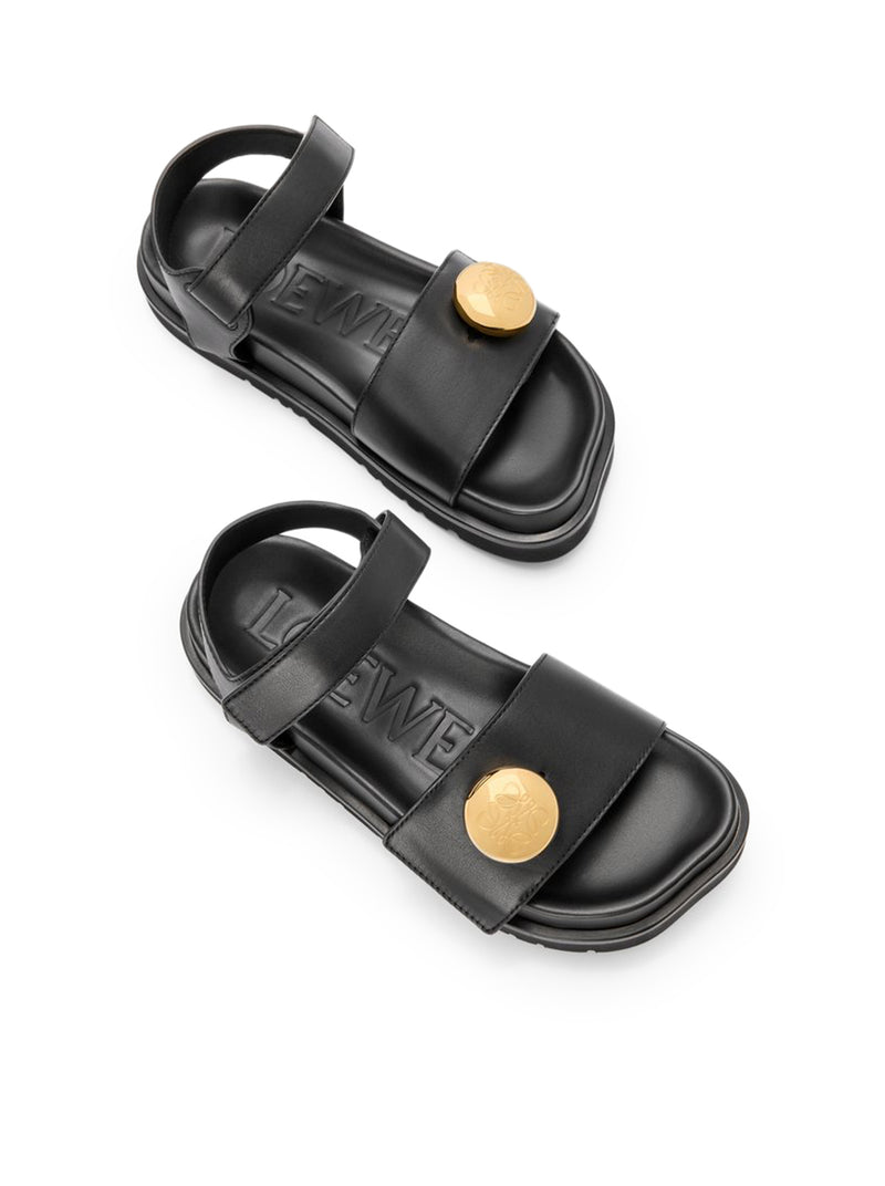 PEBBLE SANDALS WITH SOFT CALFSKIN FUSSBETT SOLE