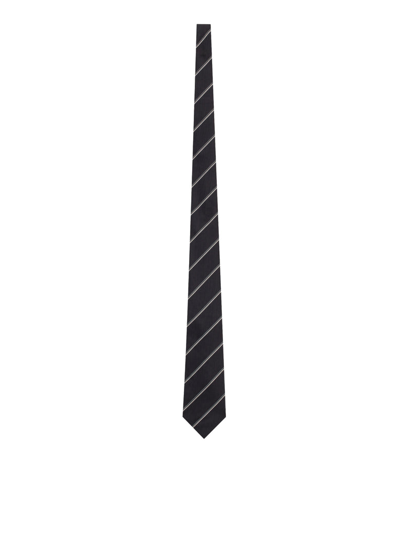 WIDE STRIPED SILK TIE