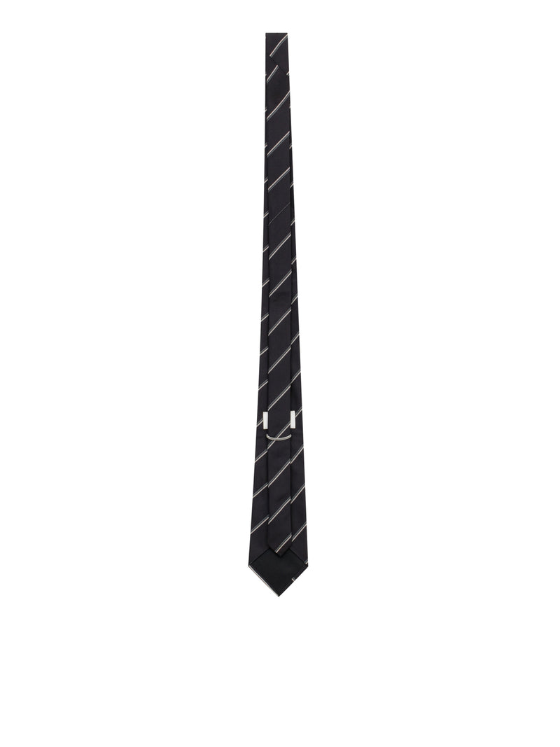 WIDE STRIPED SILK TIE