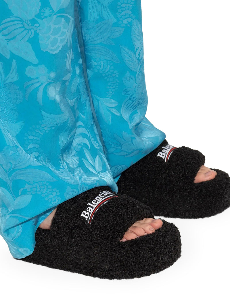 SLIPPERS PLATFORM IN SHEARLING