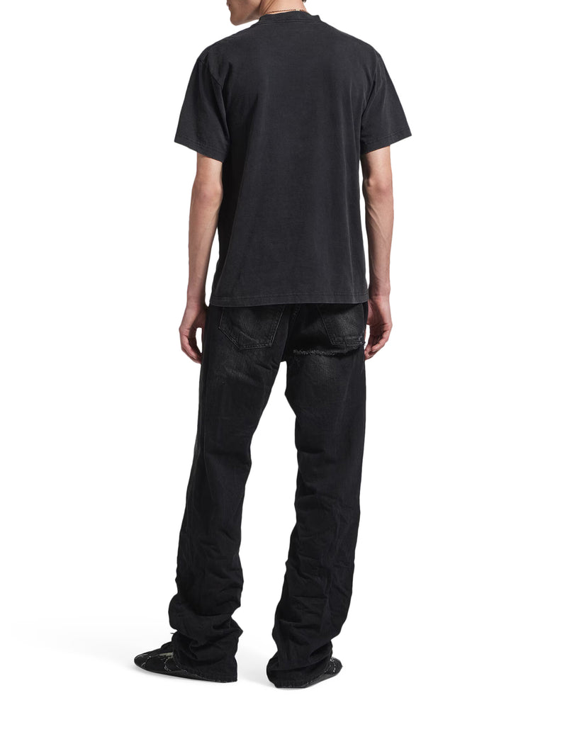 STANDARD REGULAR FIT T-SHIRT IN BLACK DÉLAVÉ