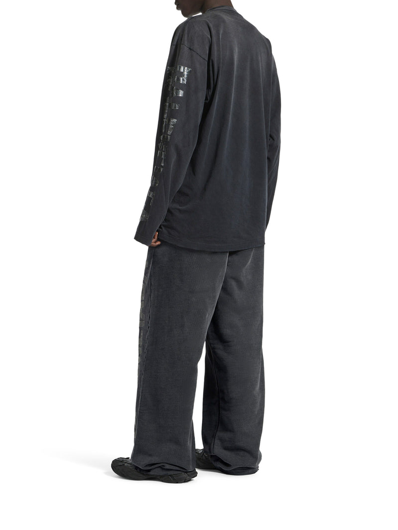 WIDE TROUSERS WITH TRANSPARENT TAPE