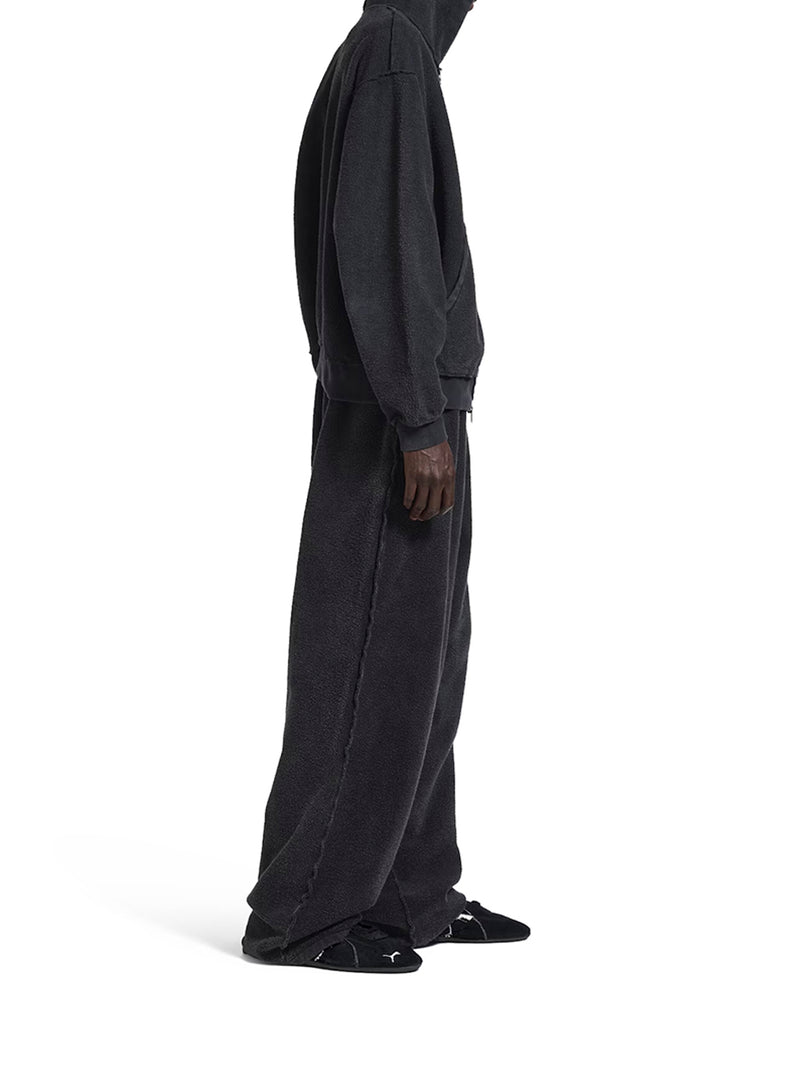 3B SPORTS ICON INSIDE-OUT ZIP-UP SWEATSHIRT IN FADED BLACK