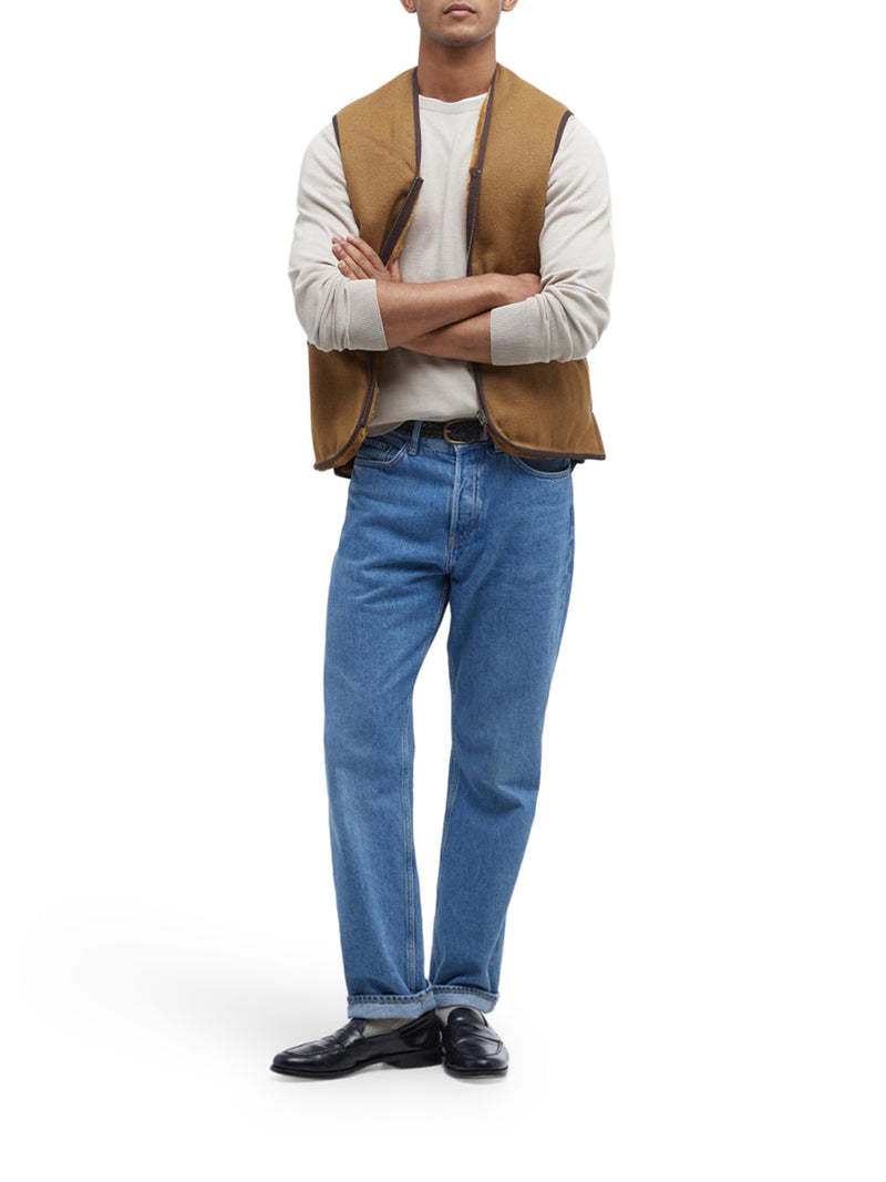 REVERSIBLE FLEECE VEST WITH ZIP