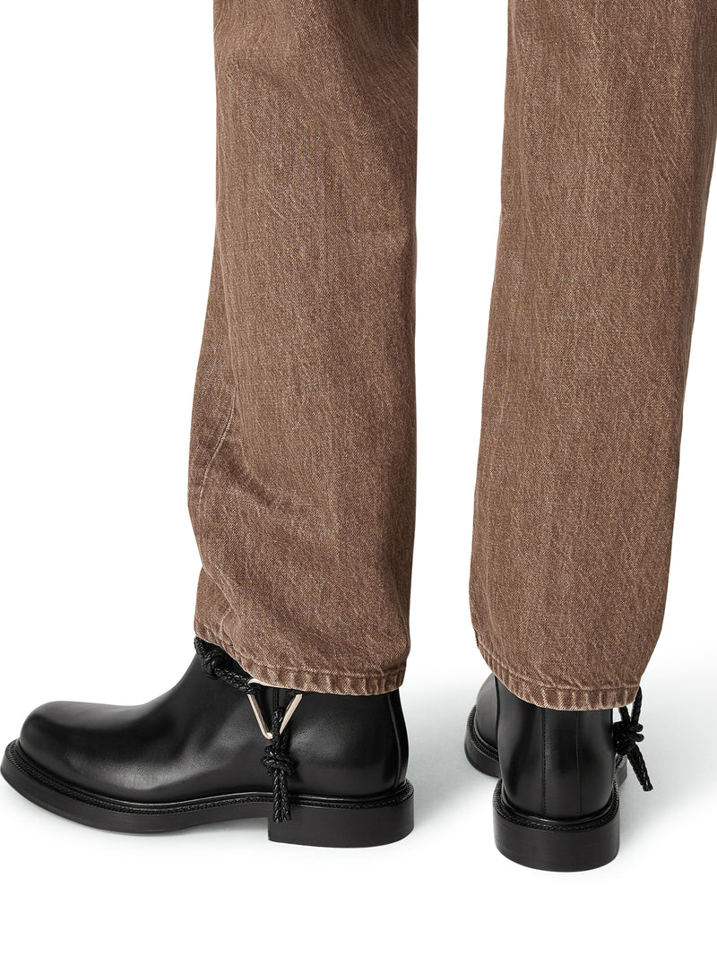 JAMES LEATHER ANKLE BOOTS