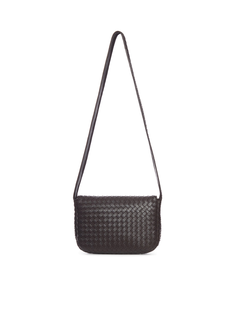 WOVEN LAMBSKIN MESSENGER BAG