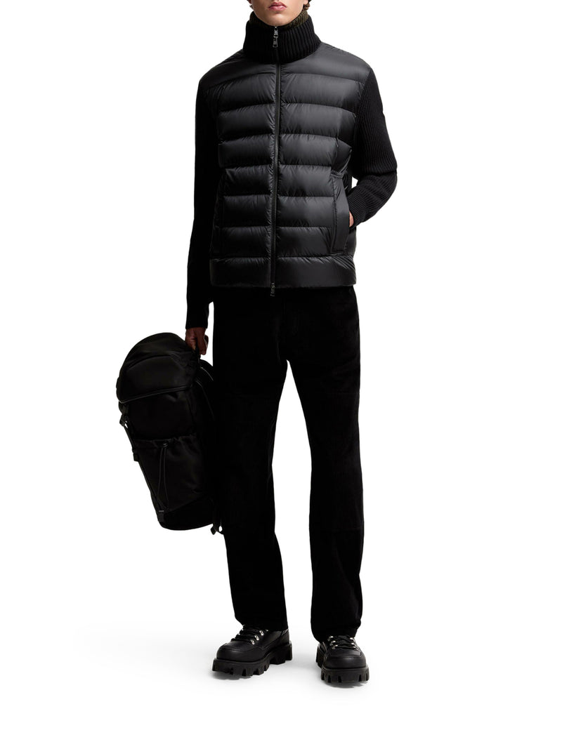 WOOL AND CASHMERE PADDED CARDIGAN WITH ZIP