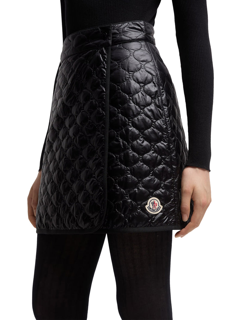 PADDED MINI SKIRT WITH CHECKED QUILTING