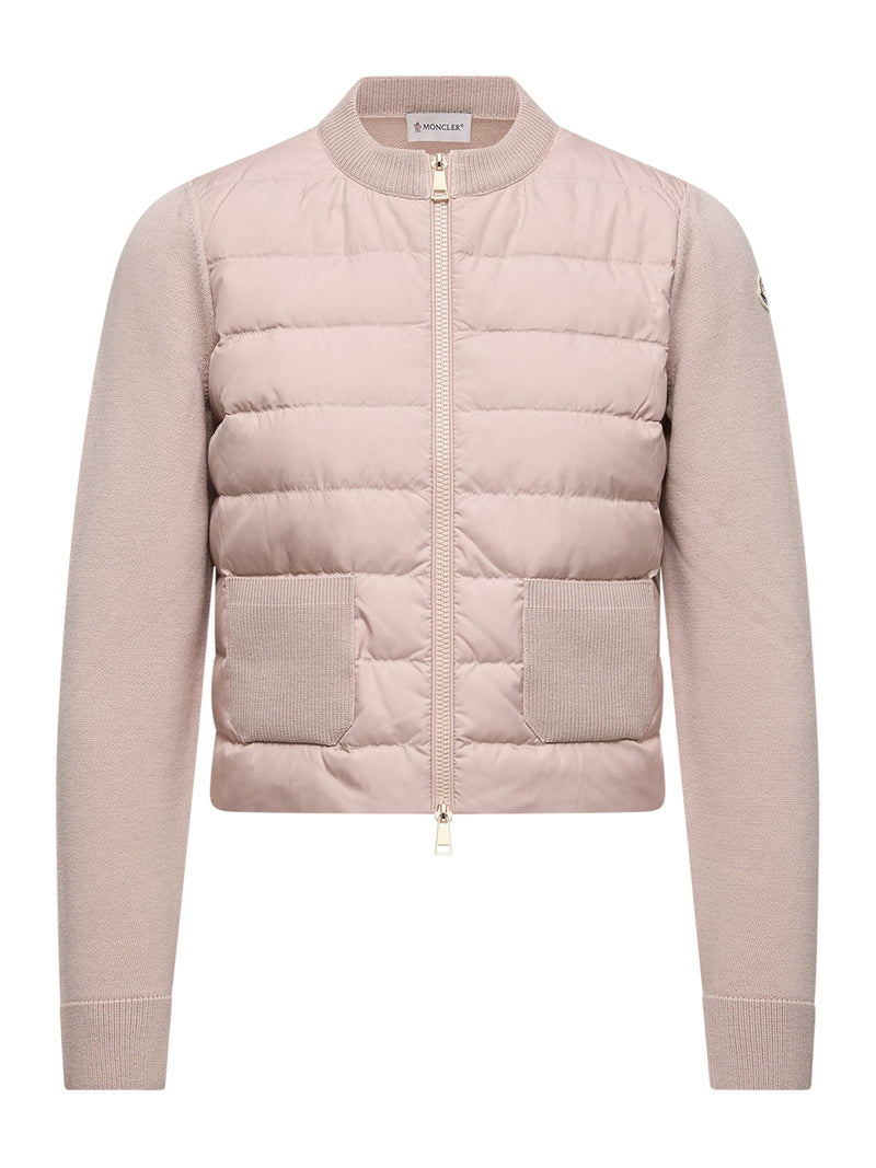 WOOL PADDED CARDIGAN WITH ZIP