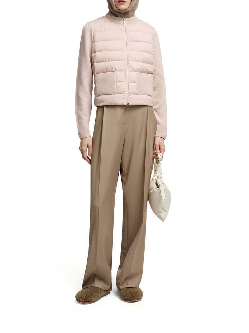 WOOL PADDED CARDIGAN WITH ZIP