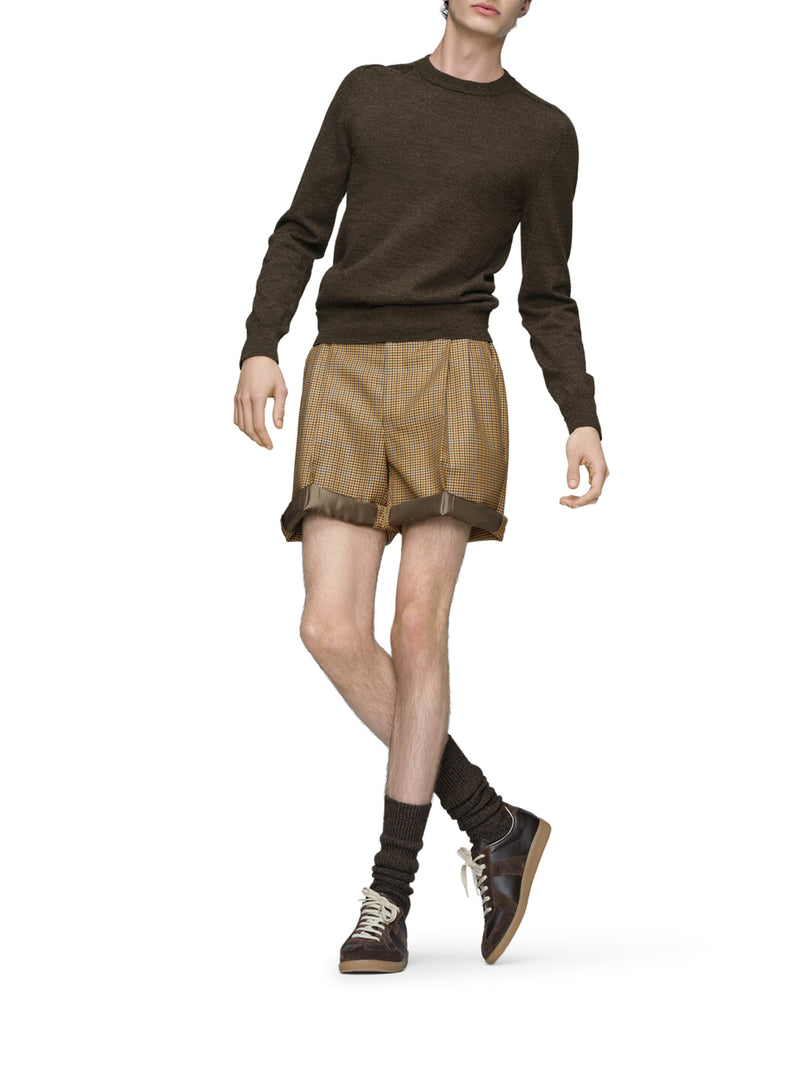 WOOL SWEATER WITH ELBOW PATCHES