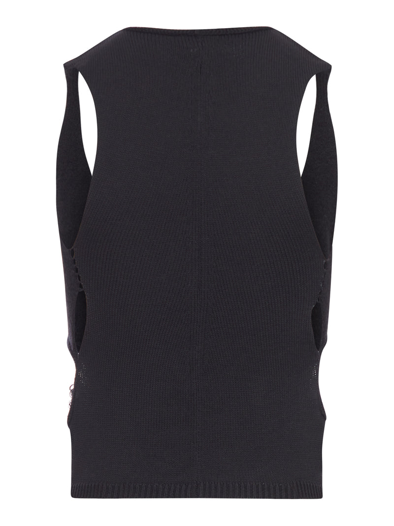 TANJA BLACK WOOL TOP