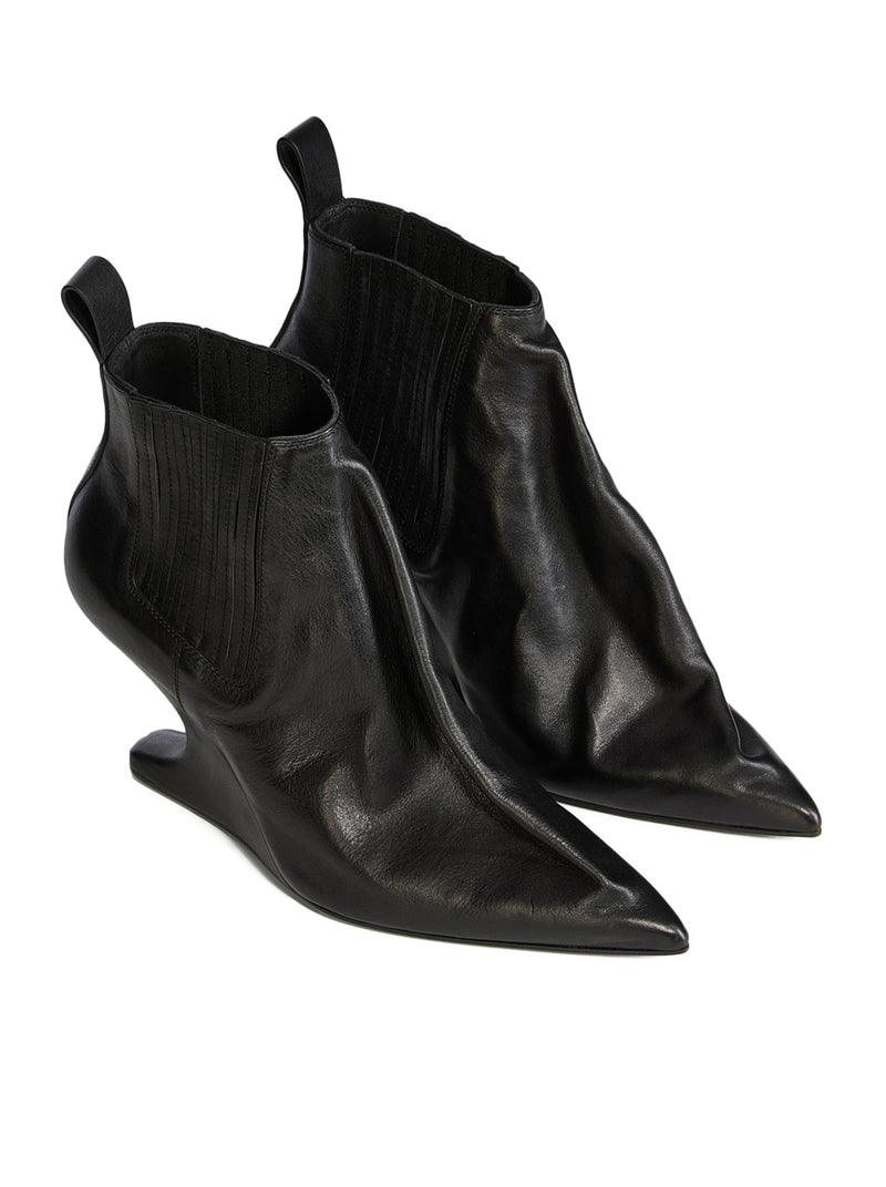 ANKLE TACO LEATHER BOOTS