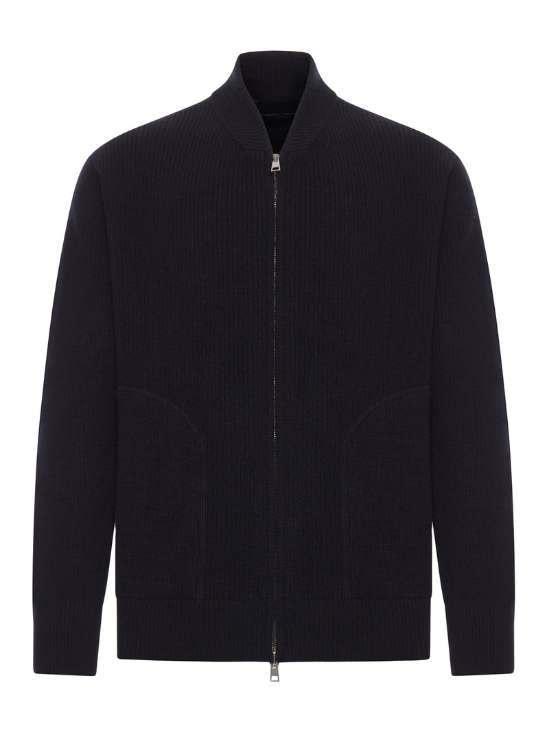 WOOL SWEATER WITH ZIP
