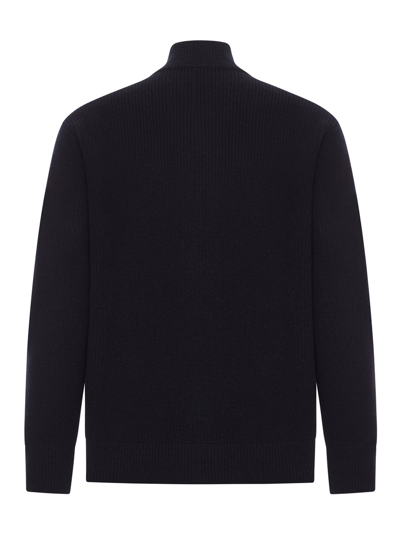 WOOL SWEATER WITH ZIP