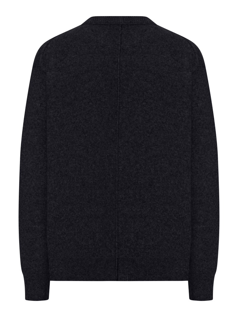 CREW NECK SWEATER IN MELANGE EFFECT WOOL